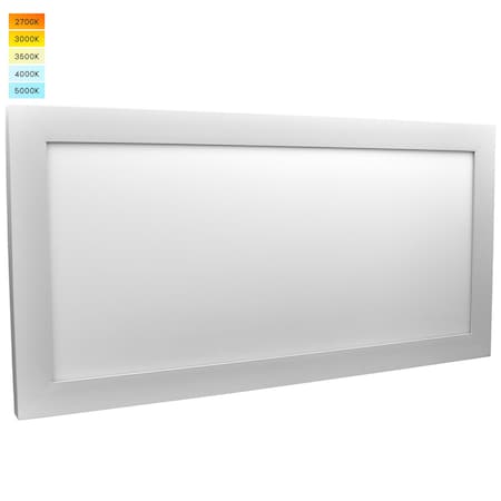 1x2 FT LED Panel Flush Mount Light 5 CCT Selectable 2700K-5000K 22W 2100LM Dimmable UL